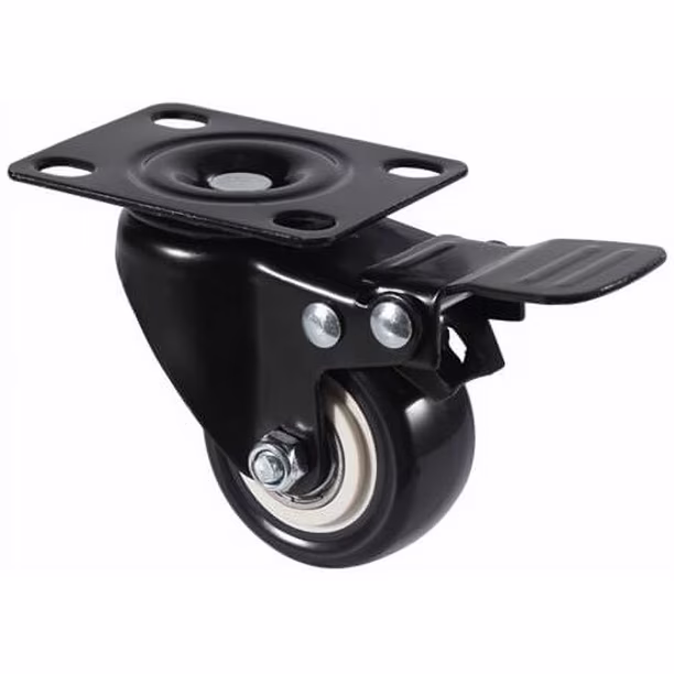 Rueda mini para gran peso PVC negro